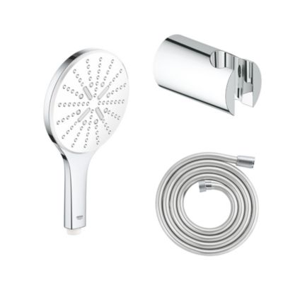 GROHE Douchette 3 jets Vitalio Smartactive ronde avec flexible 200 et support rond