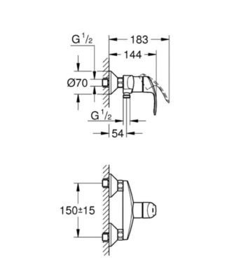 Grohe Eurosmart Mitigeur de douche DN 15 (33555002)
