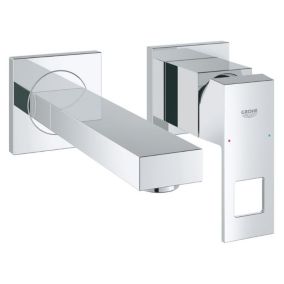 GROHE Façade Mitigeur EUROCUBE 2 trous lavabo taille S saillie 171 Chromé