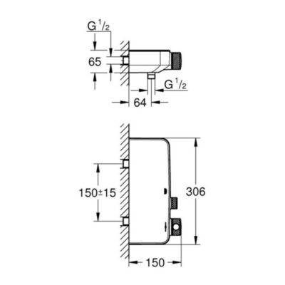 Grohe Grohtherm SmartControl Mitigeur thermostatique Douche (34719000)