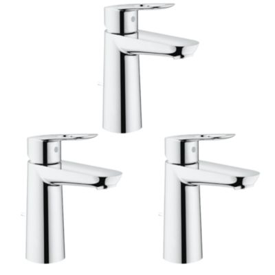 GROHE Lot de 3 Mitigeurs lavabo BauLoop Taille M