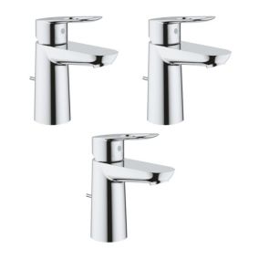 GROHE Lot de 3 Mitigeurs lavabo BauLoop Taille S