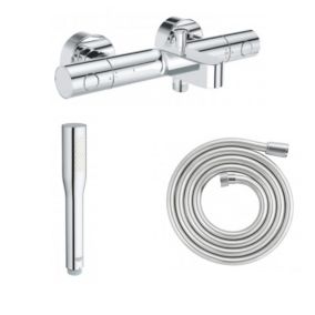 GROHE Mitigeur bain douche Precision Get avec douchette 1jet Vitalio Get Stick et flexible 200cm