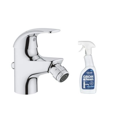 GROHE Mitigeur bidet Start Curve Chromé + nettoyant robinetterie GrohClean