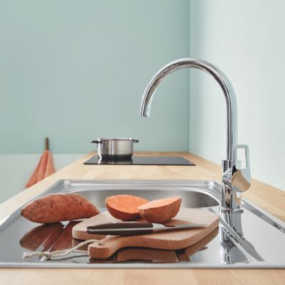 GROHE Mitigeur cuisine Bauloop Bec haut chrome levier carré