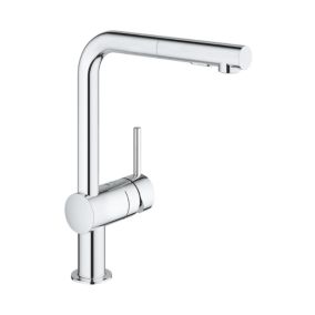 GROHE Mitigeur cuisine Minta 2 jets Bec haut chrome douchette extractible