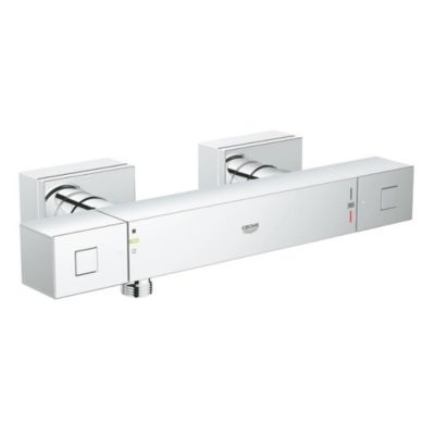 Grohe - Mitigeur douche cube Grohtherm + Ensemble douche Rainshower