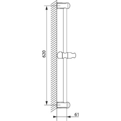 Grohe New Tempesta  Barre de douche 600 mm (27523000)