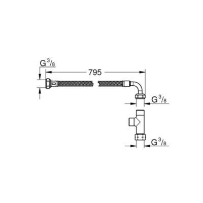 Grohe Pack Flexible et T pour abattant lavant