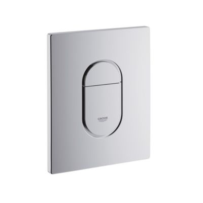 Grohe Pack WC Bâti-support Rapid SL + WC Bau Ceramic sans bride + Abattant softclose + Plaque chrome (39418000)