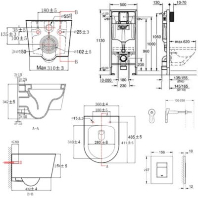 Grohe Pack WC Rapid SL + cuvette sans bride SAT, fixations cachées + plaque Skate chrome (RapidSL-SATrimless)