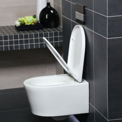 Grohe Pack WC Rapid SL + cuvette sans bride SAT, fixations cachées + plaque Skate chrome (RapidSL-SATrimless)