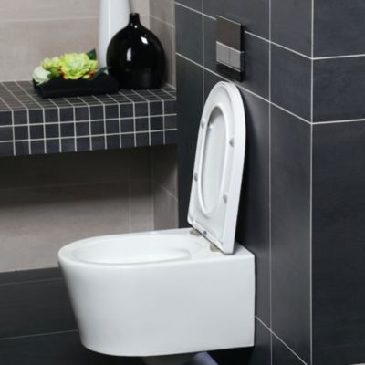 Grohe Pack WC Rapid SL + cuvette sans bride SAT, fixations cachées + plaque Skate chrome (RapidSL-SATrimless)