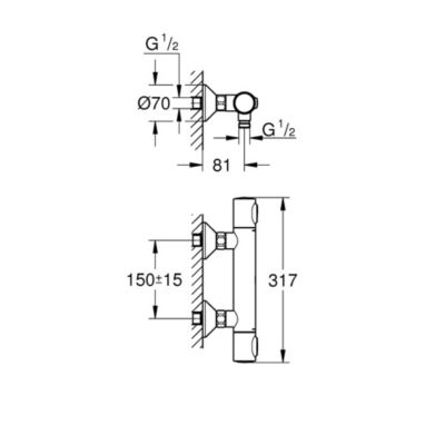 GROHE Precision Flow Mitigeur thermostatique Douche 34840000