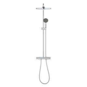 Grohe Quickfix Colonne de douche thermostatique XXL Round 250 + Douchette 2 jets, Chrome (26816022)