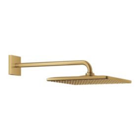 Grohe Rainshower Mono 310 Cube Ensemble douche de tête 1 jet et bras 422mm, Cool Sunrise brossé (26564GN0)