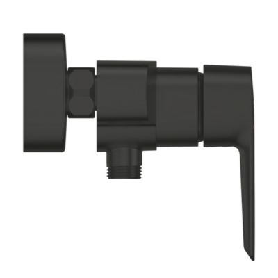 Grohe Set de douche mitigeur monocommande + Douchette 2 jets + support mural + Flexible 1750 mm, noir mat