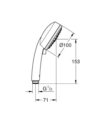 Grohe Tempesta Cosmopolitan 100 Douchette 3 jets (27572002)