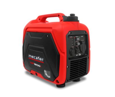 Groupe électrogène 1000 W - carburant SP95 et SP98 - autonomie 4 h - L.27,4 x l.43 x H.40,5 cm - Mecafer MF1200i