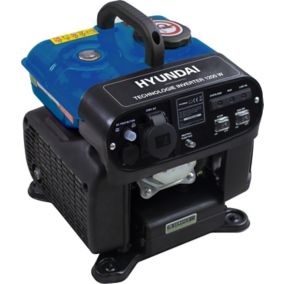Groupe électrogène 1000 W - carburant SP95 et SP98 - autonomie 5,5 h - L.31,5 x l.29 x H.38 cm - Hyundai HG1600i-A