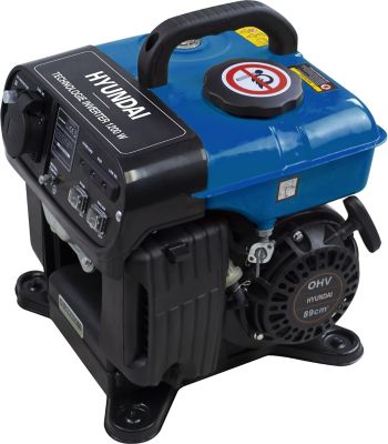 Groupe électrogène 1000 W - carburant SP95 et SP98 - autonomie 5,5 h - L.31,5 x l.29 x H.38 cm - Hyundai HG1600i-A