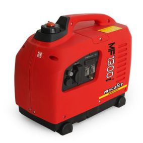 Groupe électrogène 1100 W - carburant SP95 et SP98 - autonomie 6 h - L.50 x l.27 x H.44 cm - Mecafer MF1300I