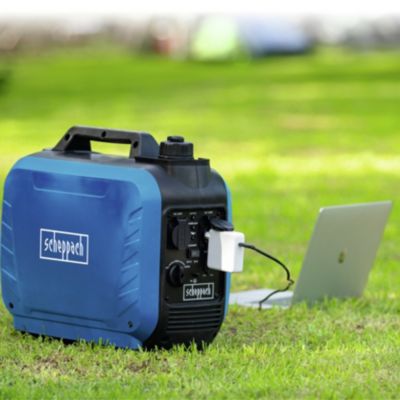 Groupe électrogène 1600 W - carburant SP95 et SP98 - autonomie 6 h - L.52 x l.27 x H.44 cm - Scheppach SG2500i
