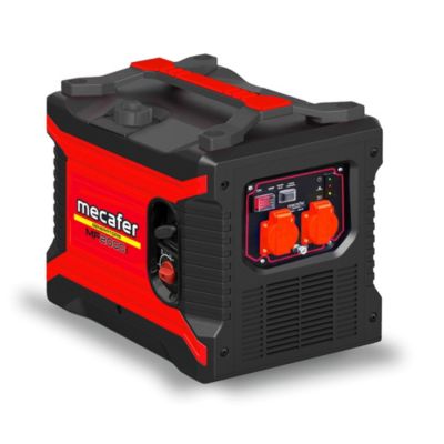Groupe électrogène 2000 W - carburant SP95 et SP98 - autonomie 5 h - L.47 x l.31 x H.47 cm - Mecafer MF2000i