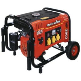 Groupe électrogène 3000 W - carburant SP95 et SP98 - autonomie 10 h - L.60 x l.45 x H.45 cm - Mecafer MF3800
