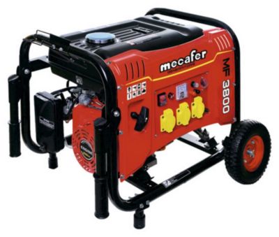 Groupe électrogène 3000 W - carburant SP95 et SP98 - autonomie 10 h - L.60 x l.45 x H.45 cm - Mecafer MF3800