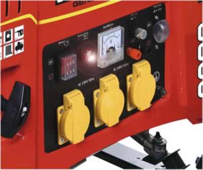 Groupe électrogène 3000 W - carburant SP95 et SP98 - autonomie 10 h - L.60 x l.45 x H.45 cm - Mecafer MF3800