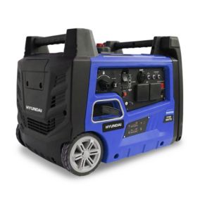 Groupe électrogène 3100 W - carburant SP95 et SP98 - autonomie 8 h - L.61,5 x l.47 x H.50 cm - Hyundai HG4000I-A2