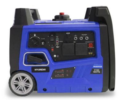 Groupe électrogène 3100 W - carburant SP95 et SP98 - autonomie 8 h - L.61,5 x l.47 x H.50 cm - Hyundai HG4000I-A2