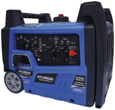 Groupe électrogène 3100 W - carburant SP95 et SP98 - autonomie 8 h - L.61,5 x l.47 x H.50 cm - Hyundai HG4000I-A2