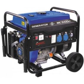 Groupe électrogène 4000 W - carburant SP95 et SP98 - autonomie 8 h - L.61 x l.52 x H.55 cm - Mercure MC5100KT