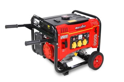 Groupe électrogène 4000 W - carburant SP95 et SP98 - autonomie 8 h - L.68 x l.51,5 x H.50 cm - Mecafer MF5000