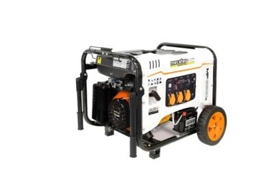 Groupe électrogène 5000 W - carburant SP95 et SP98 - autonomie 9 h - L.80,5 x l.57,5 x H.67 cm - Mecafer MF6600HD