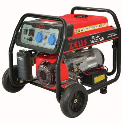 Groupe électrogène chariot Essence 3300W Démarrage Électrique 17L 11h Autonomie