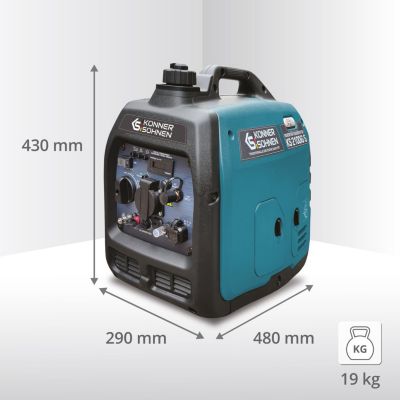 Groupe électrogène à essence-gaz inverter 1800W Könner & Söhnen KS 2100iG S