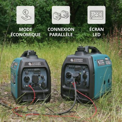 Groupe électrogène à essence-gaz inverter 1800W Könner & Söhnen KS 2100iG S