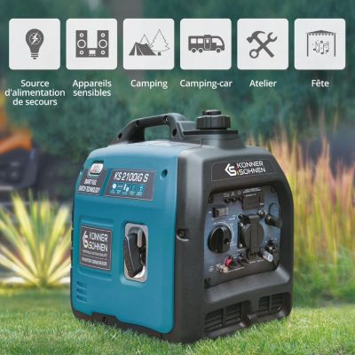 Groupe électrogène à essence-gaz inverter 1800W Könner & Söhnen KS 2100iG S