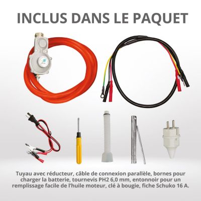 Groupe électrogène à essence-gaz inverter 1800W Könner & Söhnen KS 2100iG S
