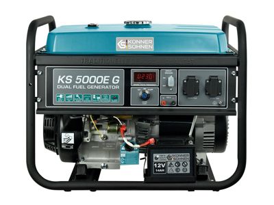 Groupe électrogène Essence ou Propane 4500W Hybride Estart LED  Könner & Söhnen KS 5000E G