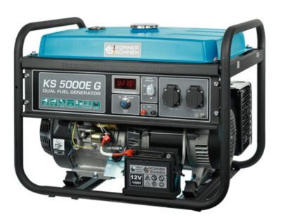 Groupe électrogène Essence ou Propane 4500W Hybride Estart LED  Könner & Söhnen KS 5000E G