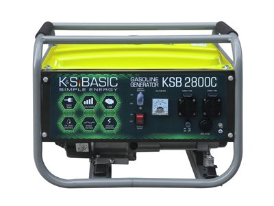 Groupe électrogène Essence portable 2800 W 2 x Schuko 230 V KSB 2800C