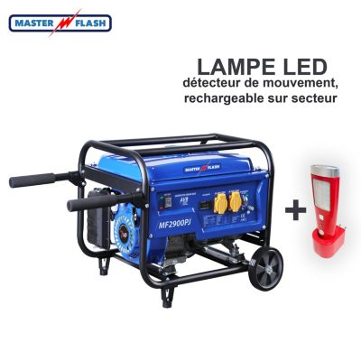 Groupe électrogène portable 2900W avec lampe LED incluse