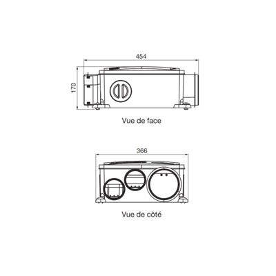 Groupe VMC plat et compact simple flux autoréglable NATHER ALINEO 3 R4