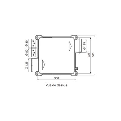 Groupe VMC plat et compact simple flux autoréglable NATHER ALINEO 3 R4