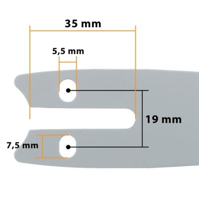 Guide Chaîne 4 pour Mini Tronçonneuse - Acier Trempé, 1,3 mm, 28 Maillons, Pour Scie Électrique 4 Pouces