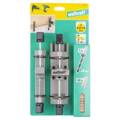 Guide de perçage et d'assemblage de tourillons Ø6/8/10 mm, Wolfcraft